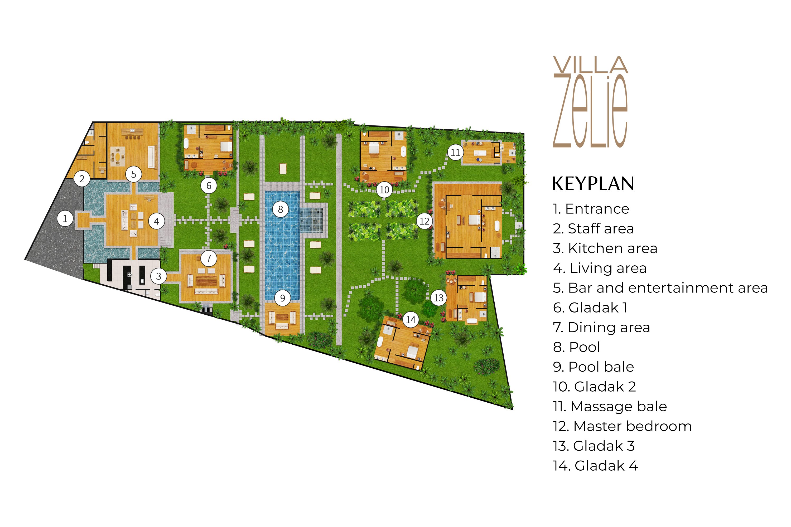 Villa Zelie Floorplan